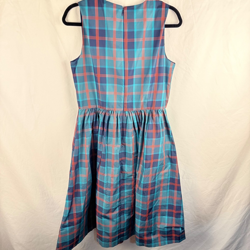 Nordstrom Plaid Sleeveless Fit & Flare Dress Medium NWT Holiday Timeless - Picture 10 of 11